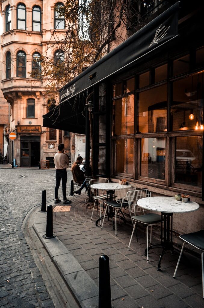 A front location of restaurant increases customer engagement.